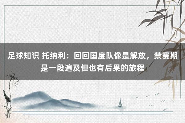 足球知识 托纳利：回回国度队像是解放，禁赛期是一段遍及但也有后果的旅程