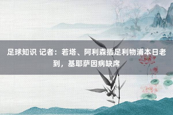 足球知识 记者：若塔、阿利森插足利物浦本日老到，基耶萨因病缺席