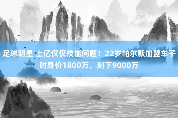 足球明星 上亿仅仅技能问题！22岁帕尔默加盟车子时身价1800万，刻下9000万