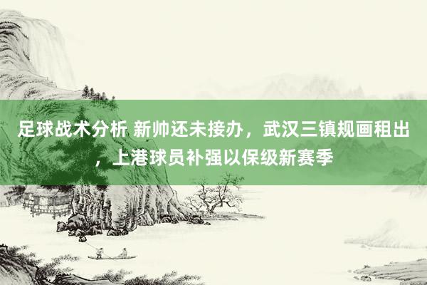 足球战术分析 新帅还未接办，武汉三镇规画租出，上港球员补强以保级新赛季